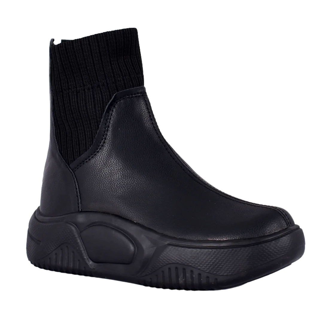 Botines casuales para mujer Aura, imagen muestra los botines en color negro