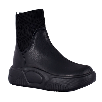 Botines casuales para mujer Aura, imagen muestra los botines en color negro