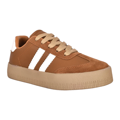 Tenis casuales vento para mujer en color marrón.