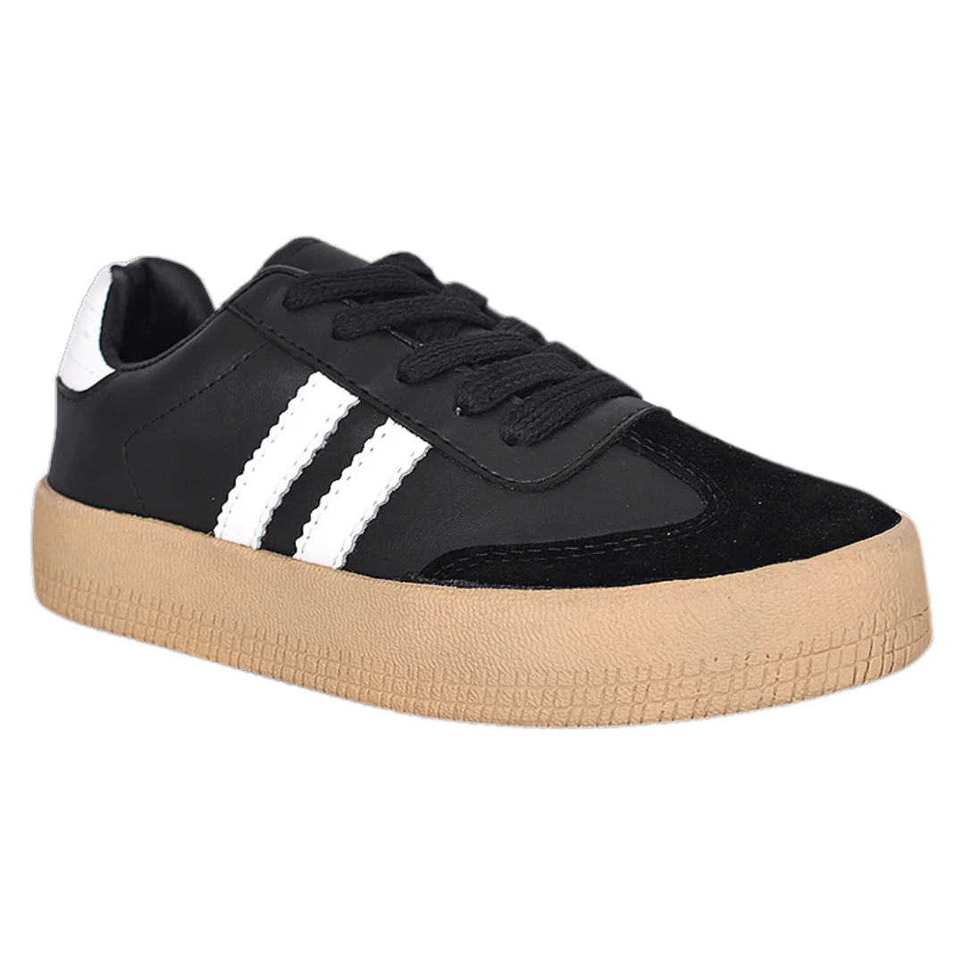 Tenis casuales vento para mujer en color negro.